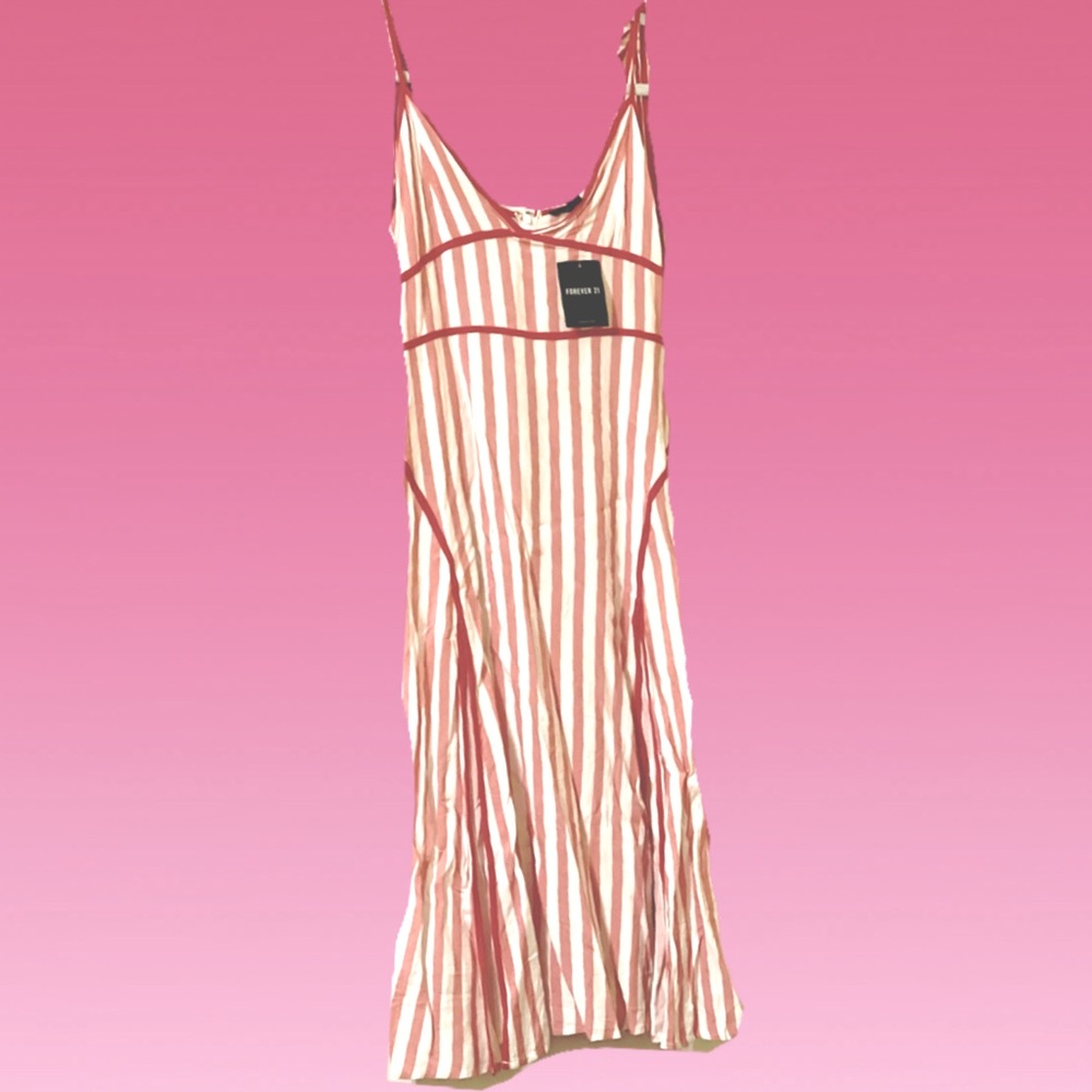 Forever21 Woven Dress Red/White